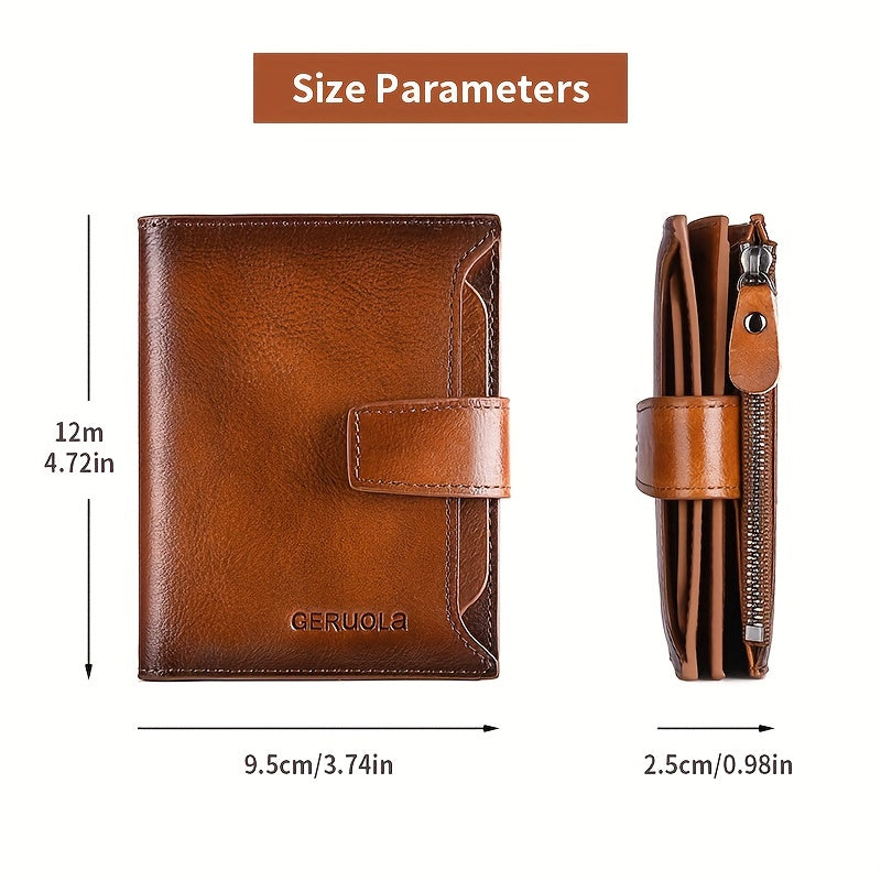 Men's Vertical Wallet with 17 Card Slots and ID Holder