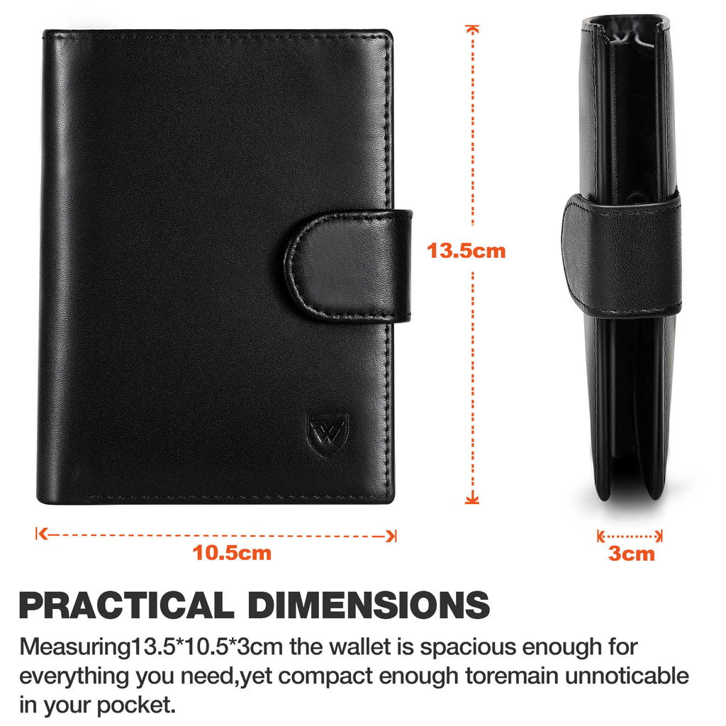 Men's Vertical Cowhide Wallet, 11 Slots