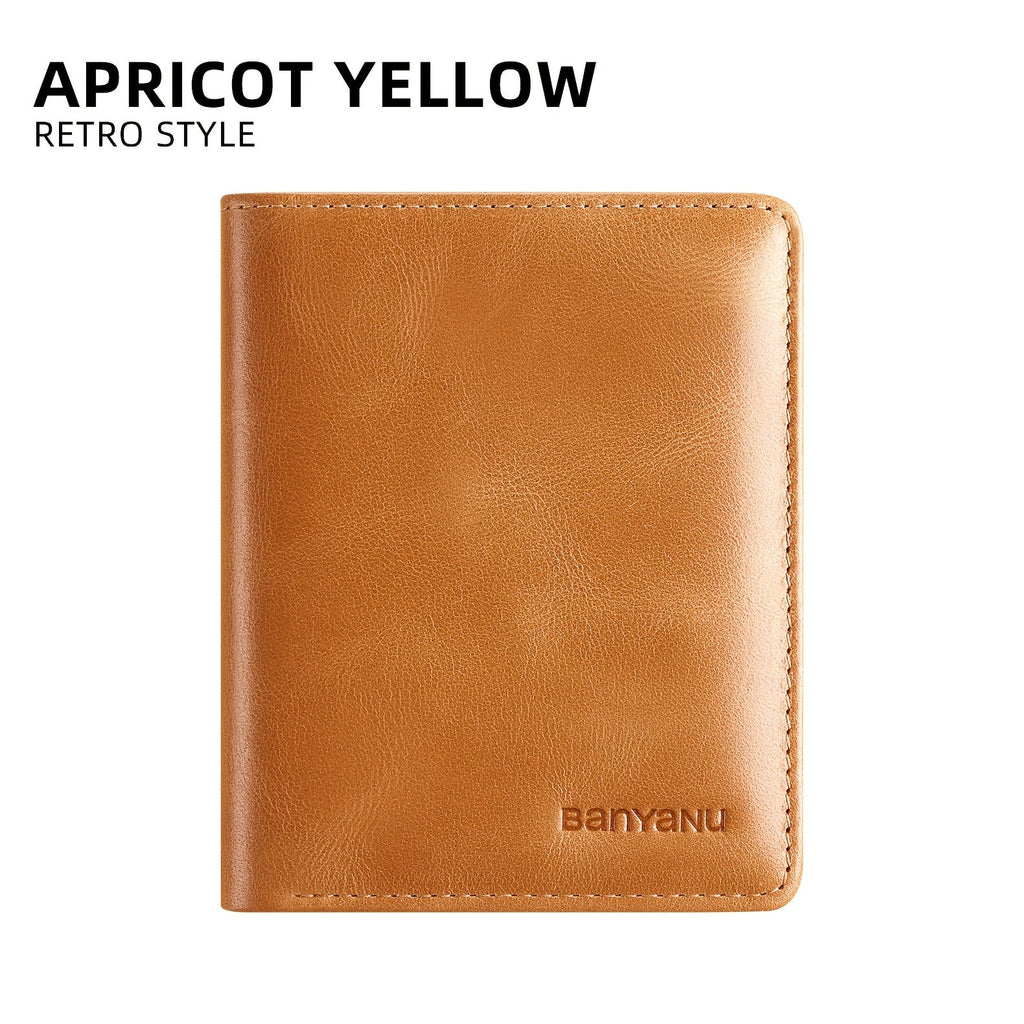 Extra Slim Vertical Leather Wallet for Men