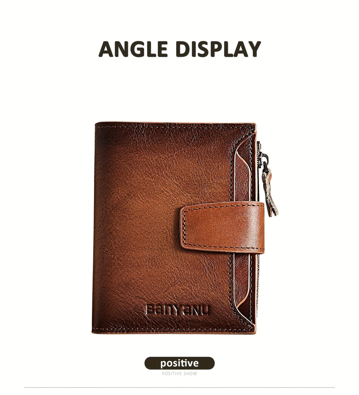 Men's Vertical Anti-RFID Wallet with Oxford Nylon Lining