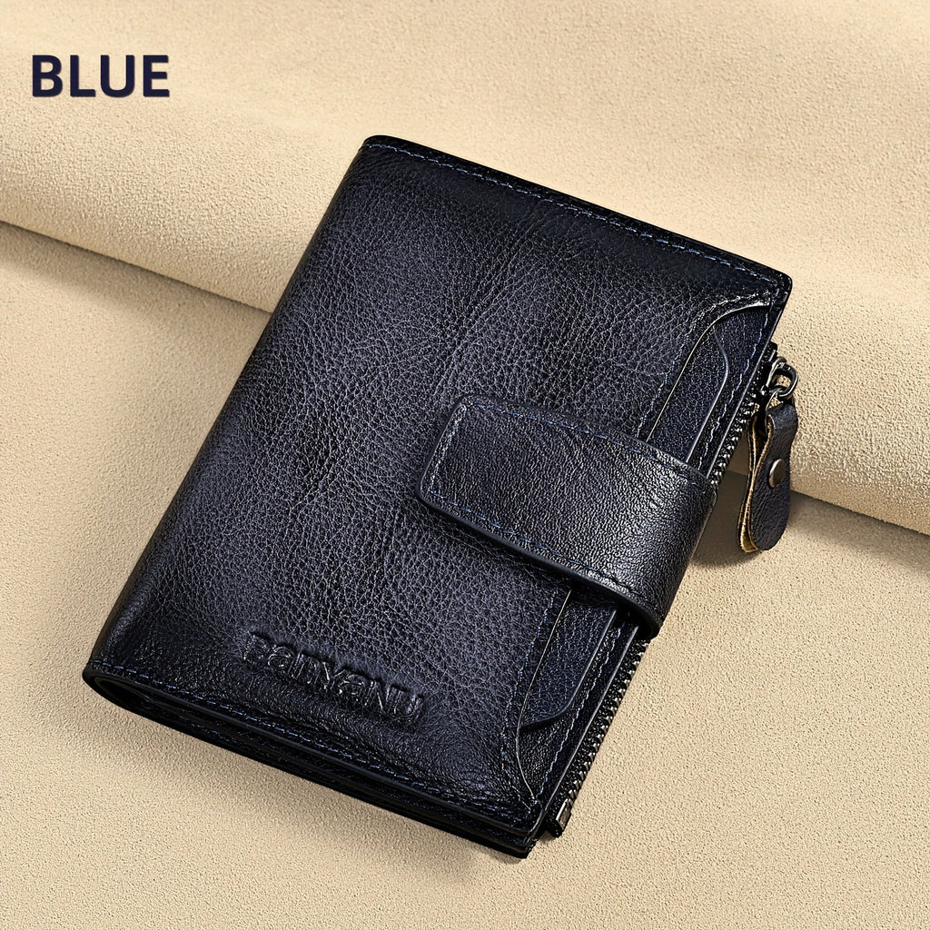 Men's Vertical Anti-RFID Wallet with Oxford Nylon Lining