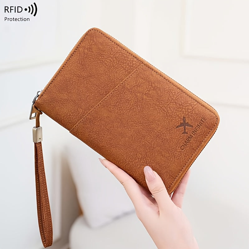 RFID Travel Wallet for Men, Four Passports
