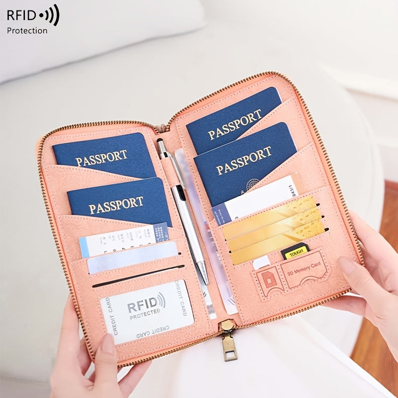 RFID Travel Wallet for Men, Four Passports