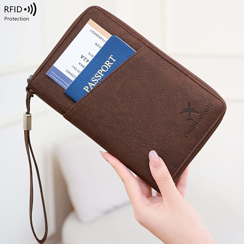 RFID Travel Wallet for Men, Four Passports