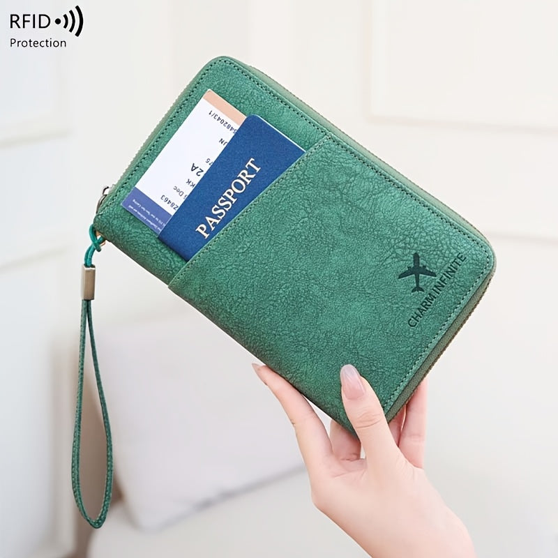 RFID Travel Wallet for Men, Four Passports