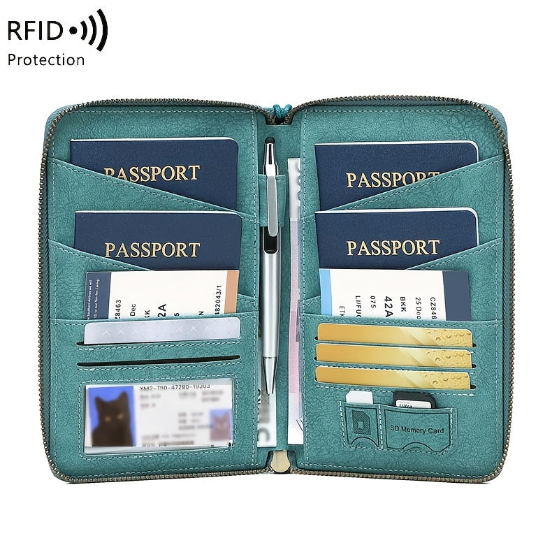 RFID Travel Wallet for Men, Four Passports Image