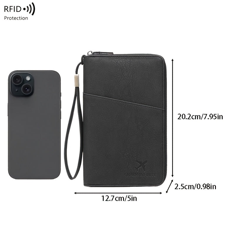 RFID Travel Wallet for Men, Four Passports