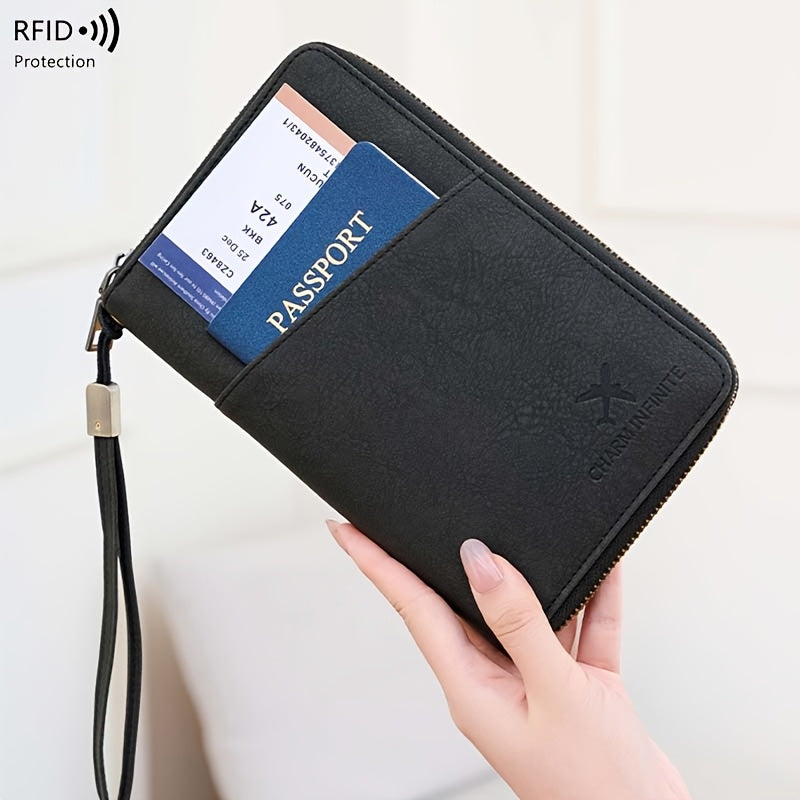 RFID Travel Wallet for Men, Four Passports