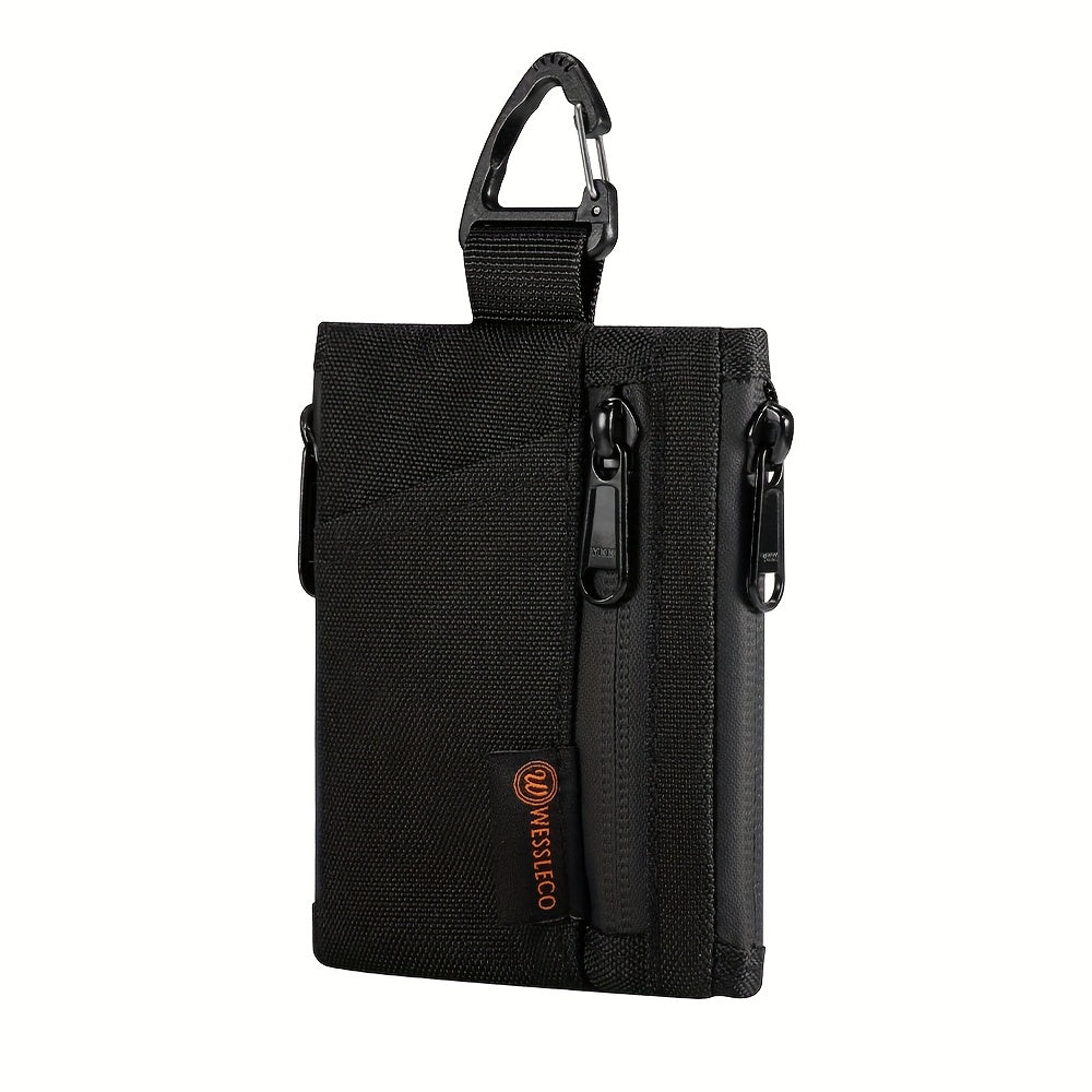 Men's Zip Wallet with 5 Pockets, Carabiner, EDC Size Image