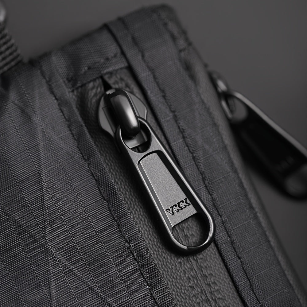 Men's Zip Wallet with 5 Pockets, Carabiner, EDC Size