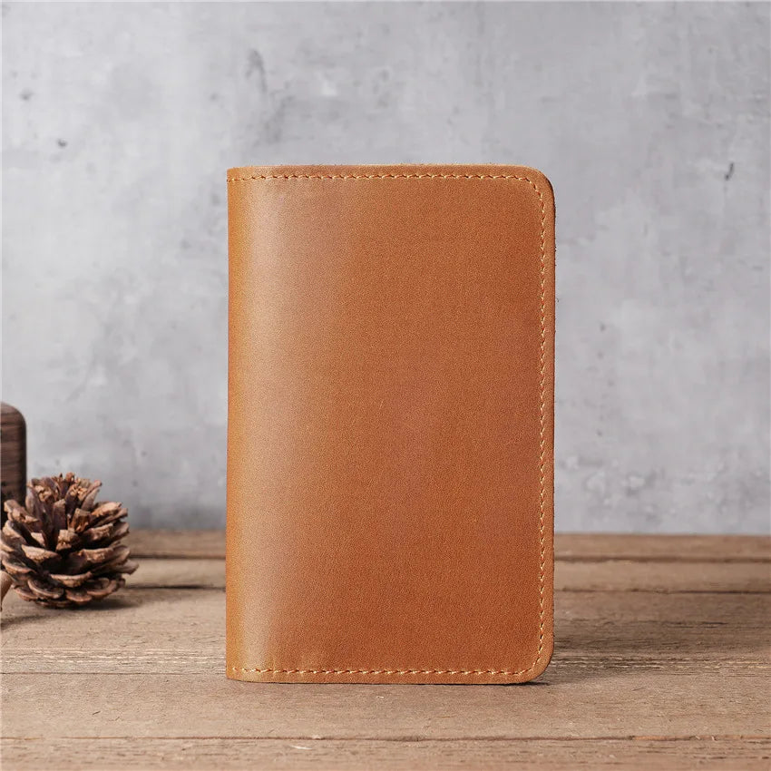Personalized Genuine Cowhide Passport Holder and Long Wallet