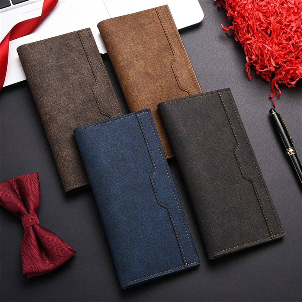 Slim Long Wallet for Men with Multiple Card Slots