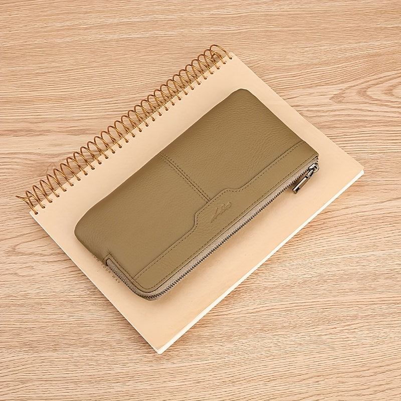 Men's Long Zipper Wallet, 8.3 x 4.3 x 0.6 in