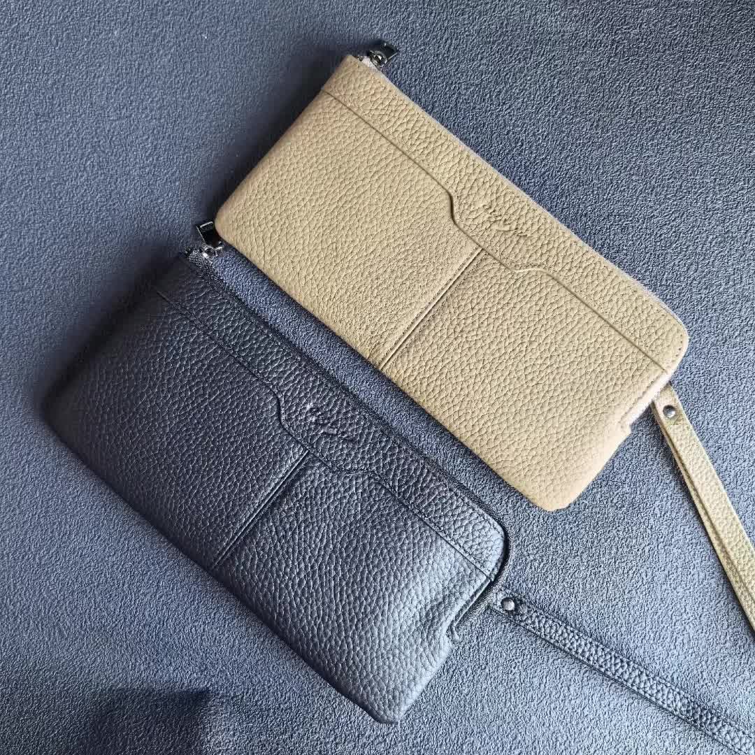 Men's Long Zipper Wallet, 8.3 x 4.3 x 0.6 in