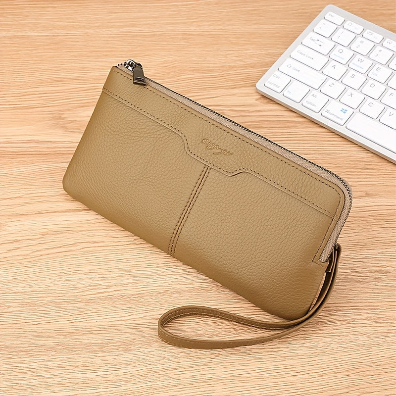 Men's Long Zipper Wallet, 8.3 x 4.3 x 0.6 in