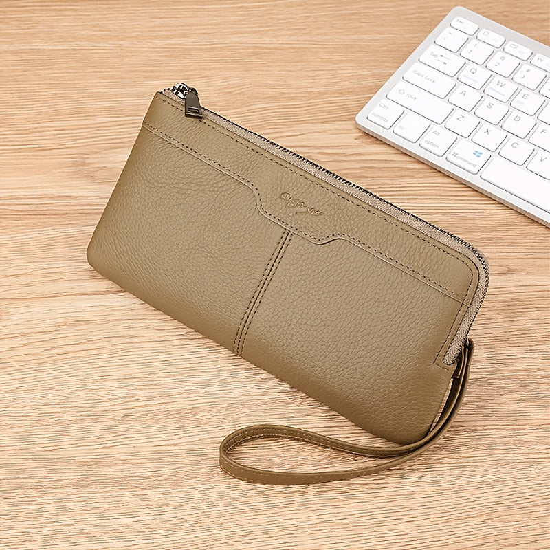 Men's Long Zipper Wallet, 8.3 x 4.3 x 0.6 in