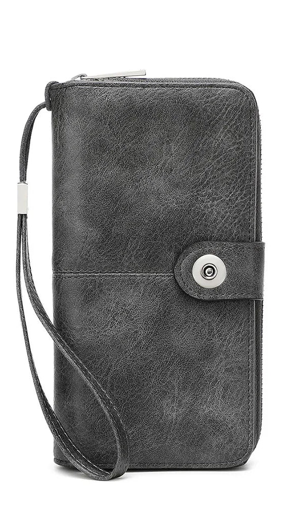 Retro Long PU Leather Wallet for Women with Integrated RFID Protection