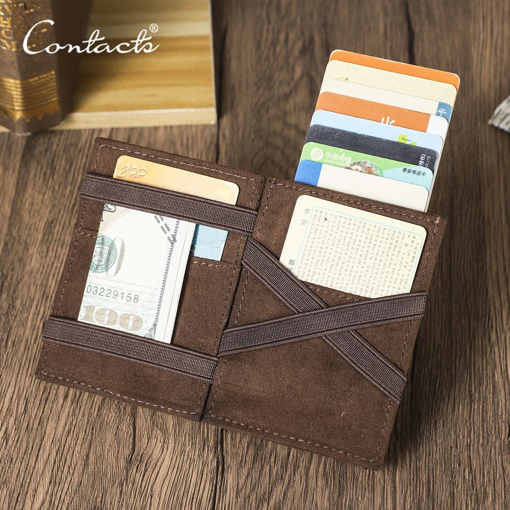 Genuine Leather Magic Wallet - Pop-Up & RFID