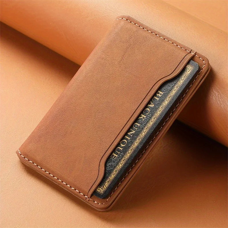 Magnetic Faux Leather Smartphone Wallet with 3 Card Slots Image