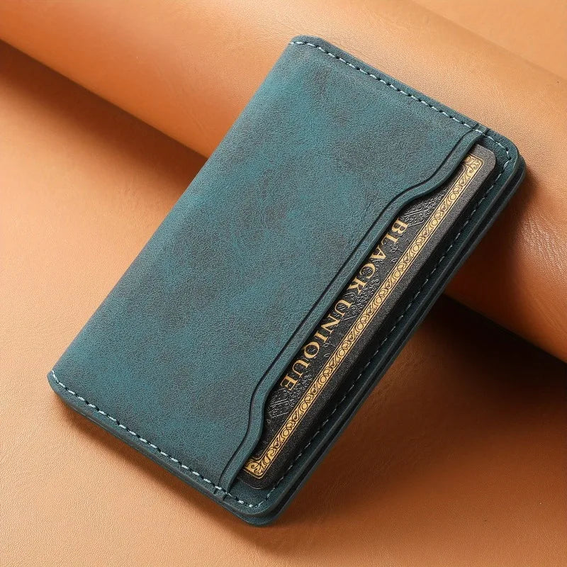Magnetic Faux Leather Smartphone Wallet with 3 Card Slots