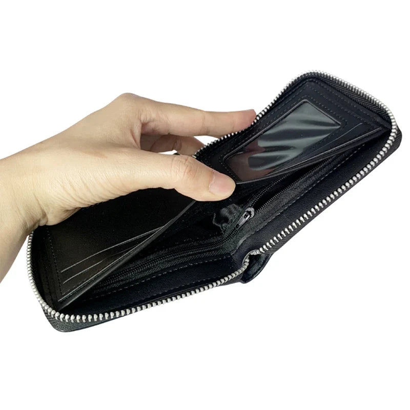 Marvel PU Leather Wallet with Zipper Closure and Multi-Card Comic Design