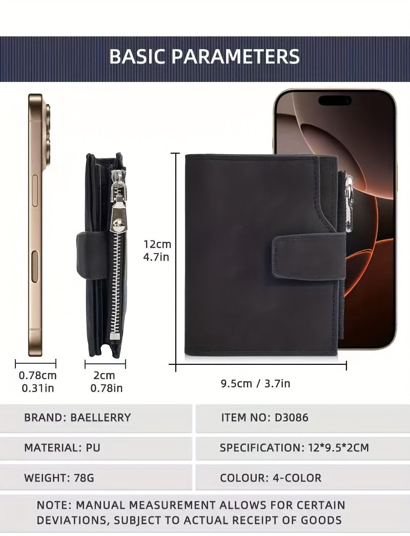 Mixed wallet with a nubuck feel, 78 g