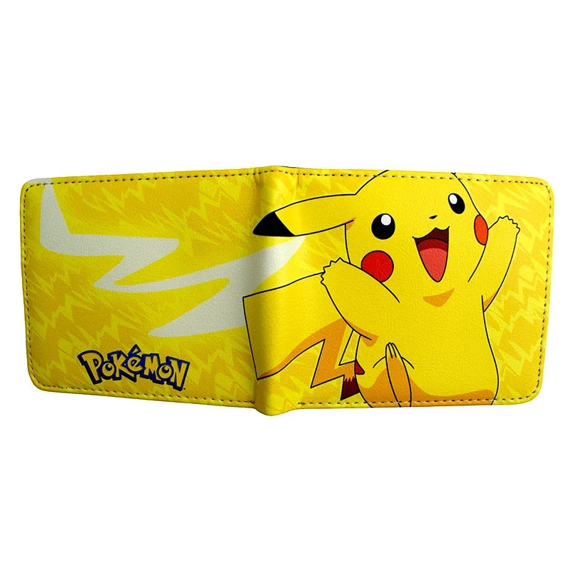 Compact PU Leather Pokémon Pikachu Wallet with Multi-Pocket Card Holder