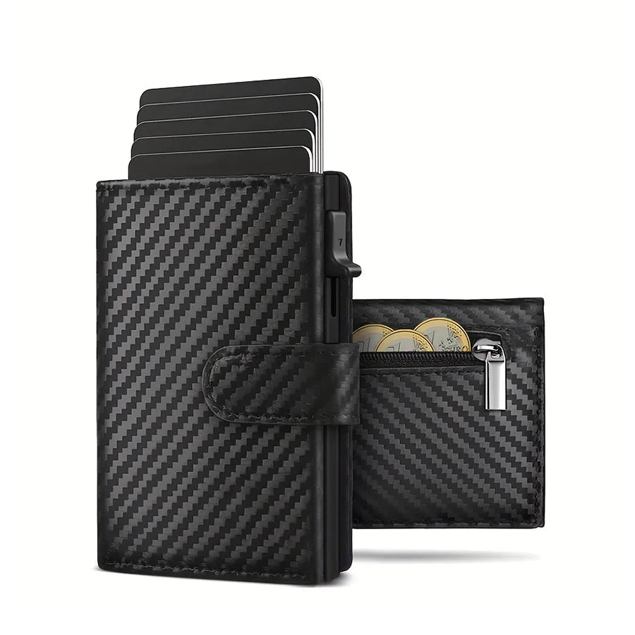 Pop-Up Wallet with RFID Protection and Coin Compartment