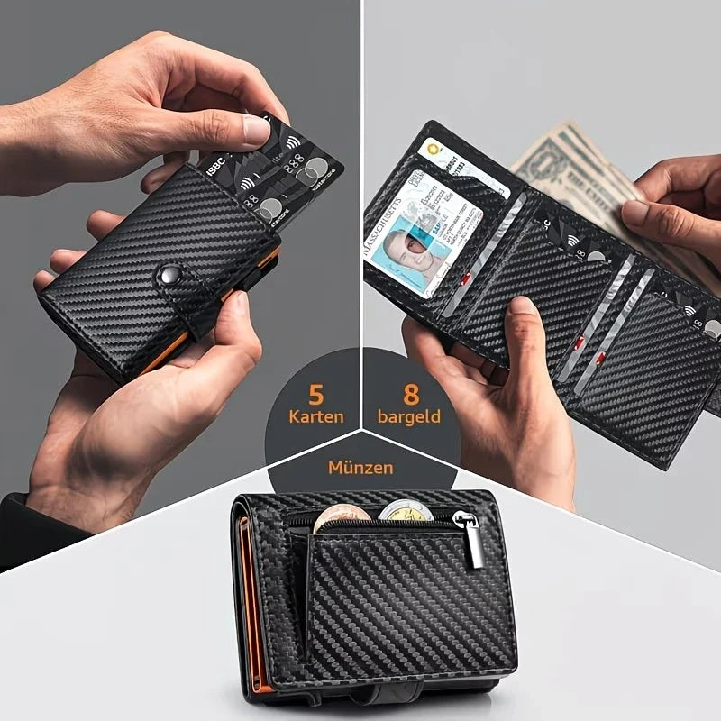 Pop-Up Wallet with RFID Protection and Coin Compartment Image