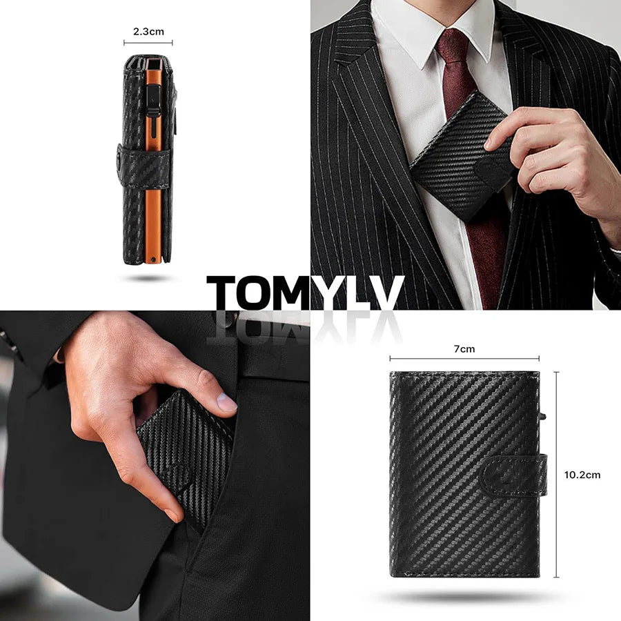 Pop-Up Wallet with RFID Protection and Coin Compartment