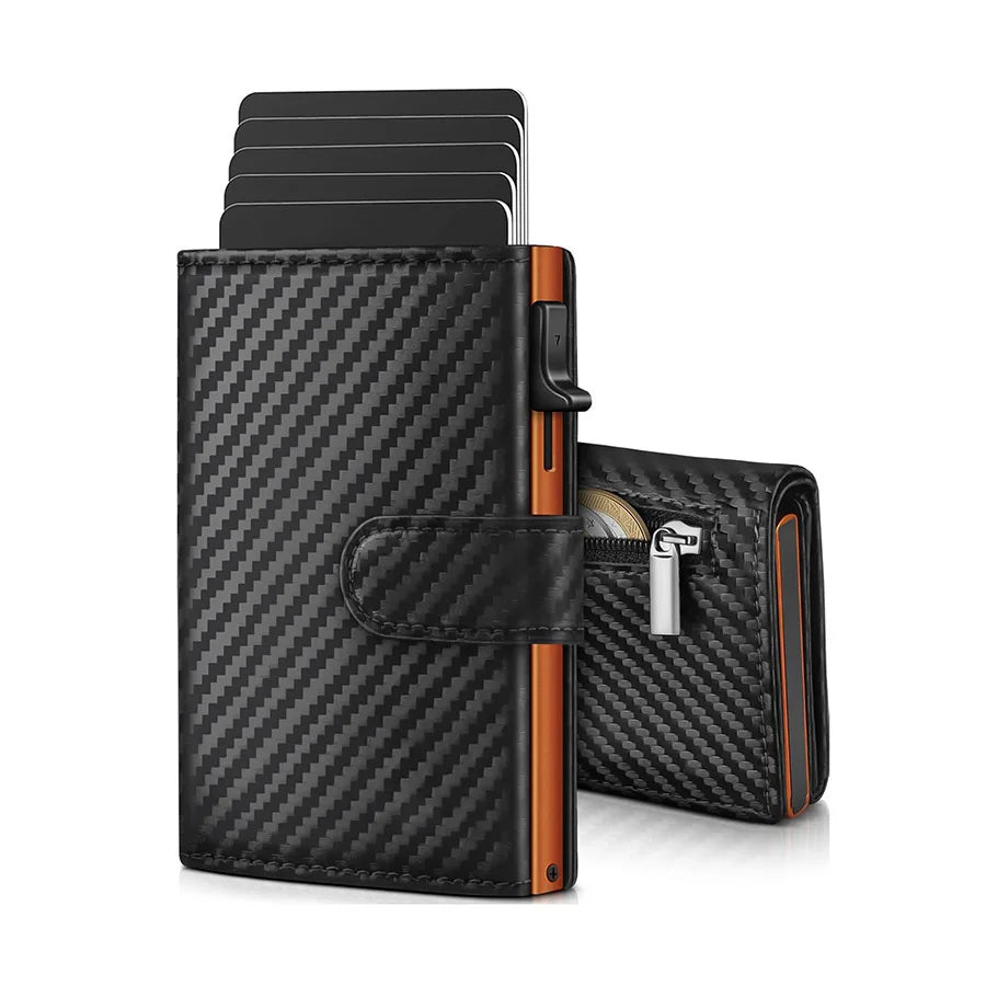 Pop-Up Wallet with RFID Protection and Coin Compartment