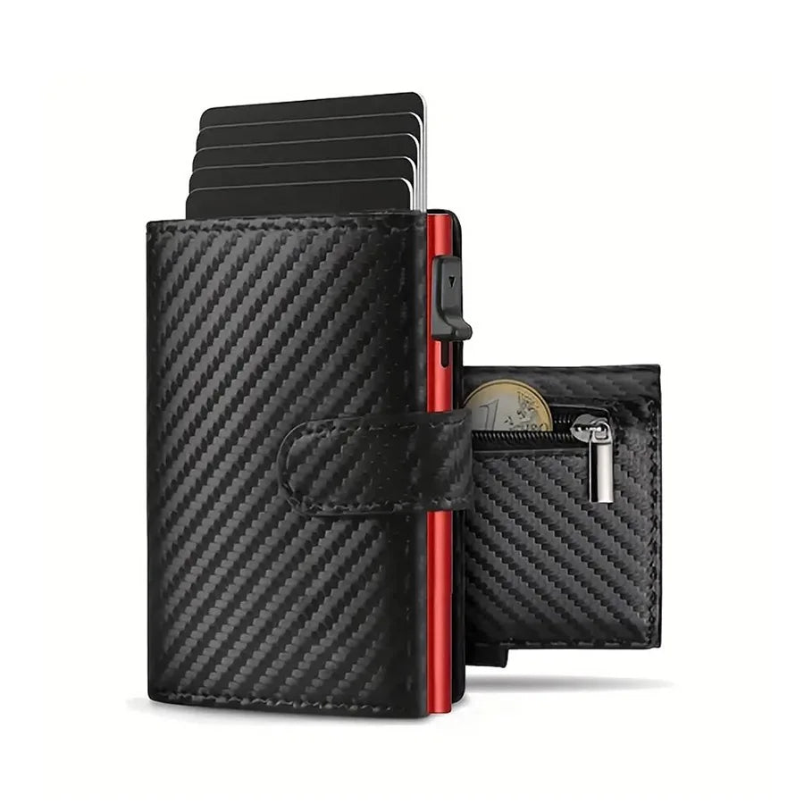 Pop-Up Wallet with RFID Protection and Coin Compartment