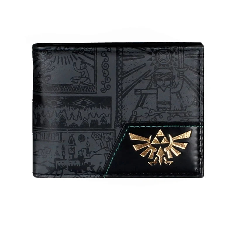 PU Wallet with Cartoon Print | Geometric Design | Unisex