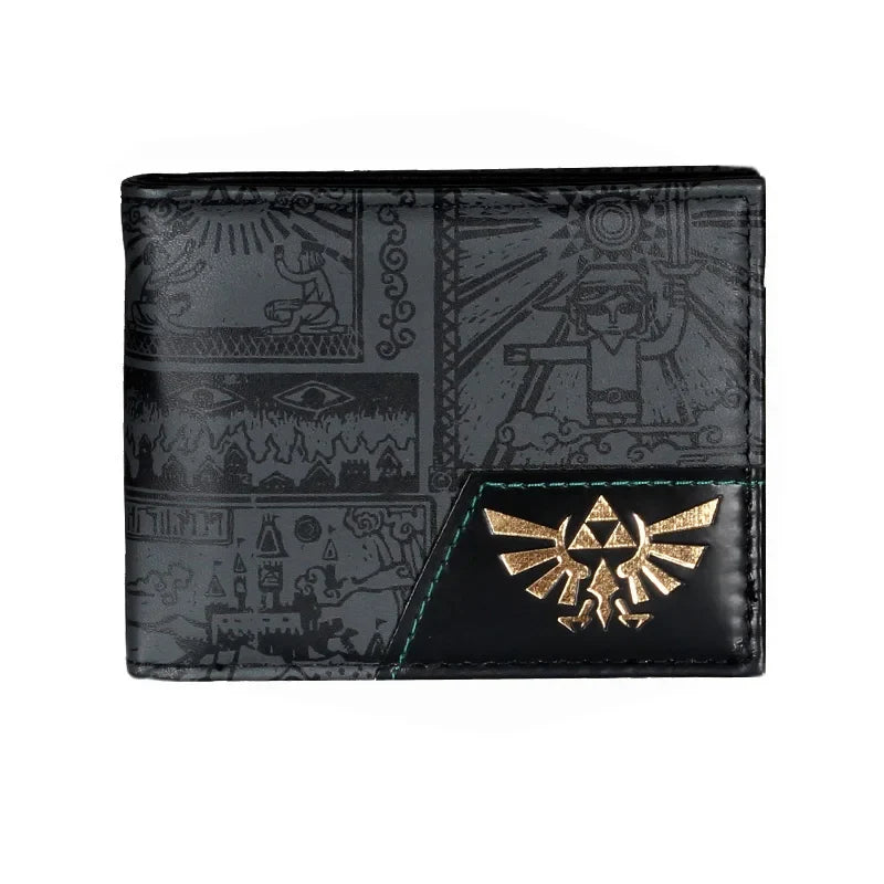 PU Wallet with Cartoon Print | Geometric Design | Unisex