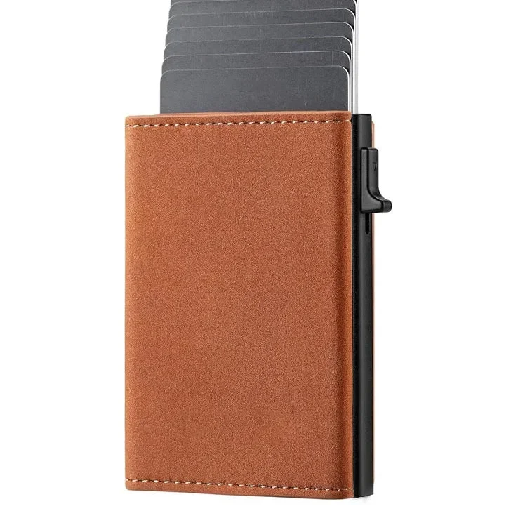 Unisex RFID Aluminum Card Wallet with Pop-Up and Minimalist Compact Design