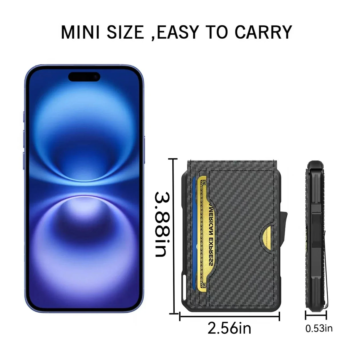 Men's RFID Aluminum Wallet with Pop-Up and Slim Bill Clip
