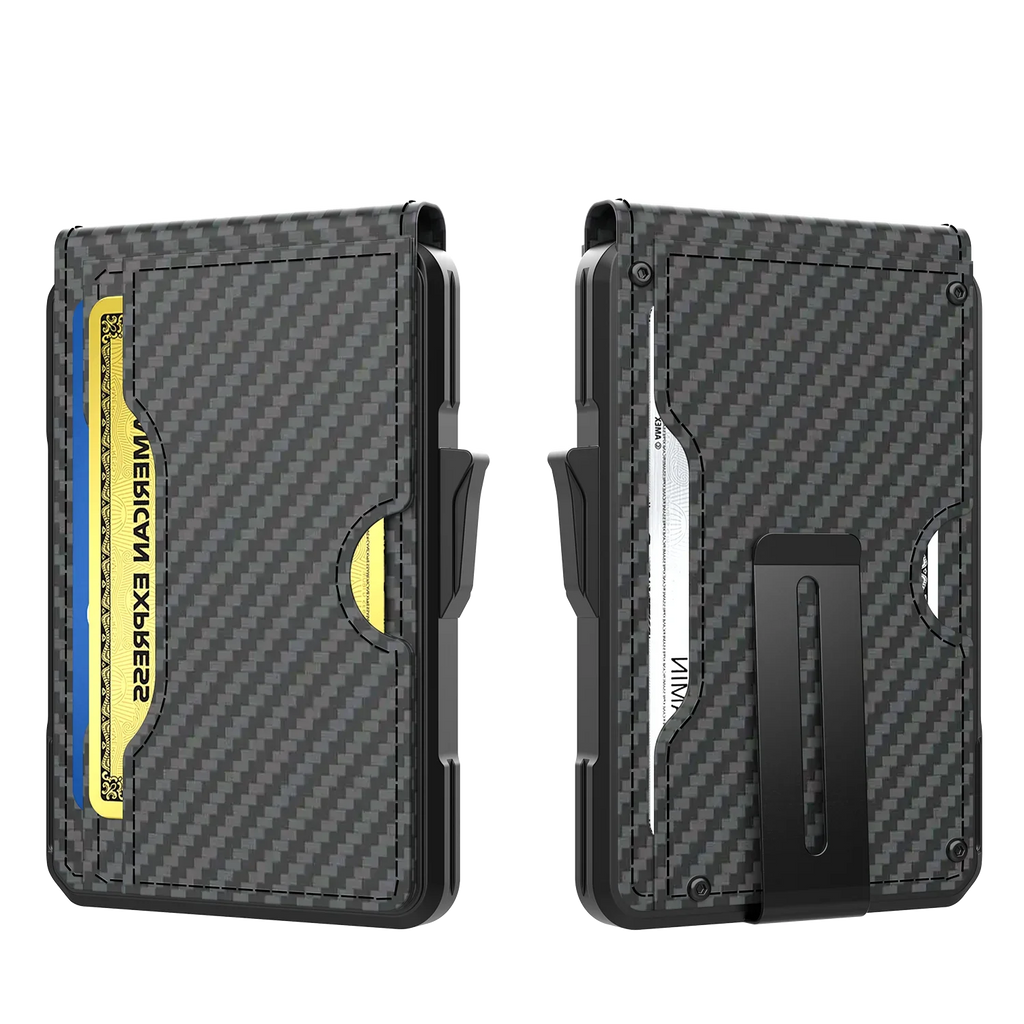 Men's RFID Aluminum Wallet with Pop-Up and Slim Bill Clip