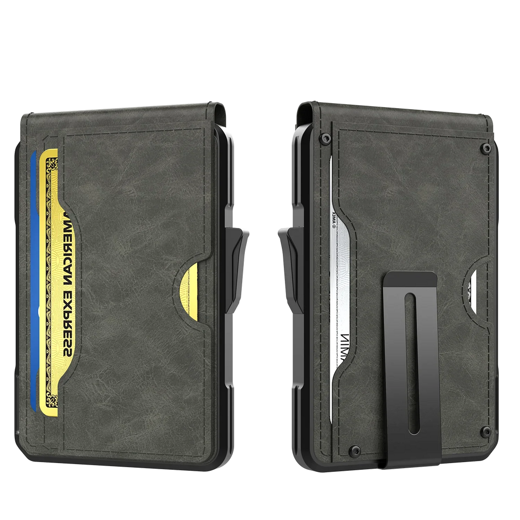 Men's RFID Aluminum Wallet with Pop-Up and Slim Bill Clip