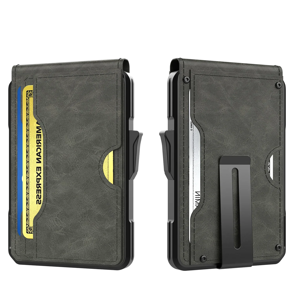 Men's RFID Aluminum Wallet with Pop-Up and Slim Bill Clip