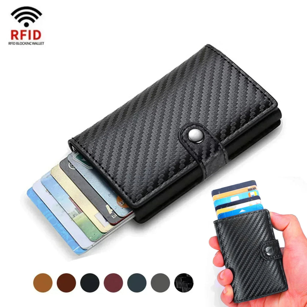 RFID Carbon Fiber Smart Wallet - Slim, Luxury, and Secure