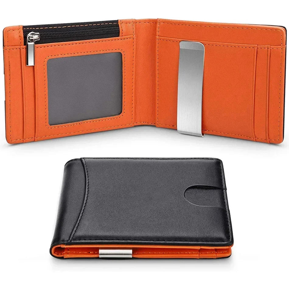 Slim Carbon Fiber RFID Unisex Wallet with Card Holder and Compartments