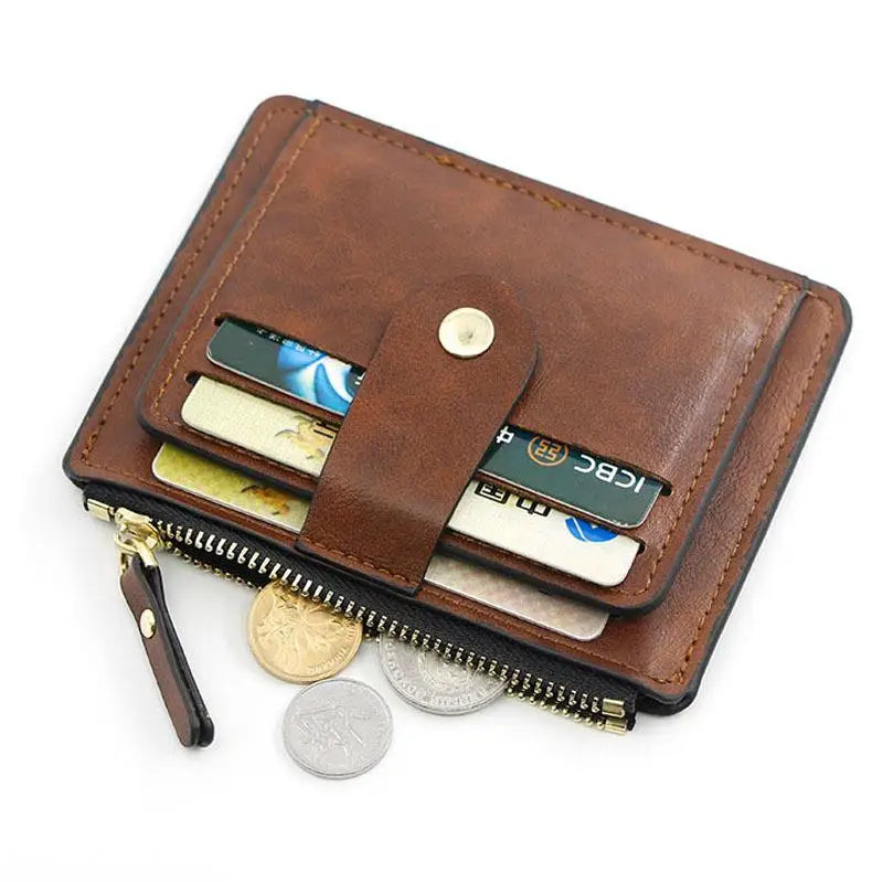 Ultra-Slim Faux Leather Wallet for Men and Women