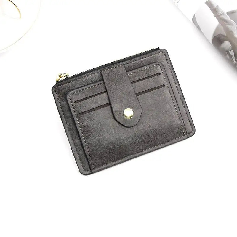 Ultra-Slim Faux Leather Wallet for Men and Women