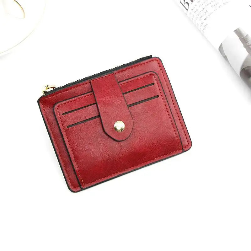Ultra-Slim Faux Leather Wallet for Men and Women