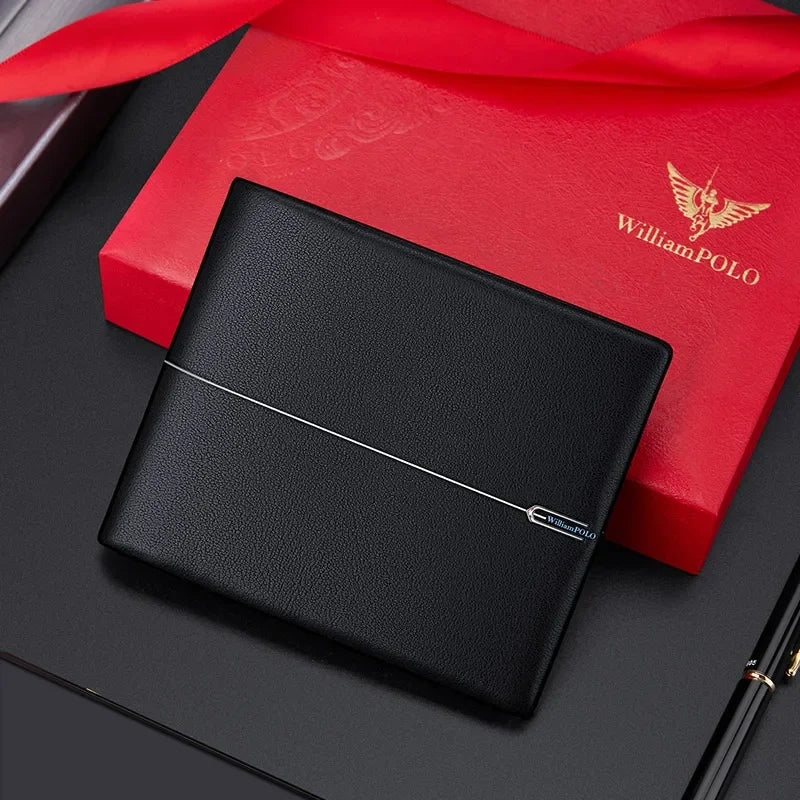 Soft Cowhide Leather Wallet - Elegant "England Style" and Ultra-Slim