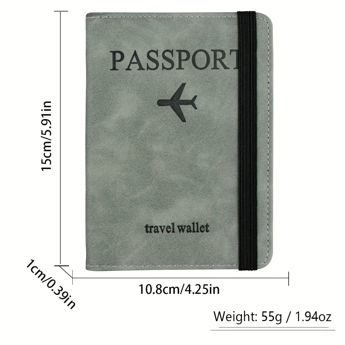 Retro PU Leather Passport Holder with RFID Blocking and Card Slots